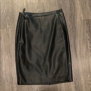 Leather pencil skirt
